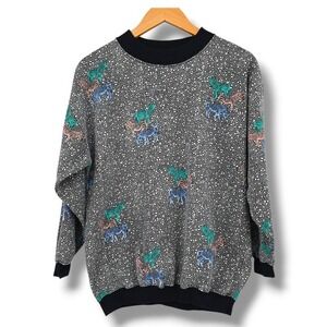 Active‎ Duty Zebra Print Sweatshirt Mock Neck Pullover Colorful Animal